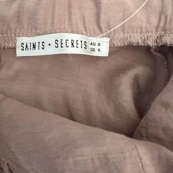 Saints + Secrets Low Back Cami Strap Dress (Nude Pink Beige) - Picture 7 of 7